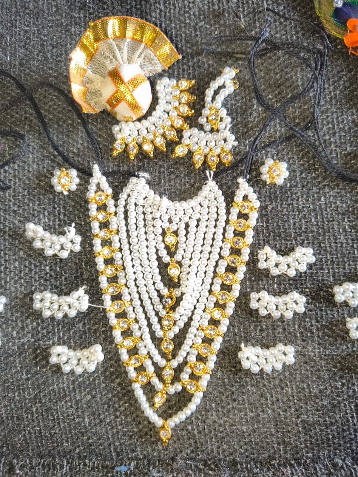 Traditional murti shringar ornaments and decoration set by Shyam Shringar