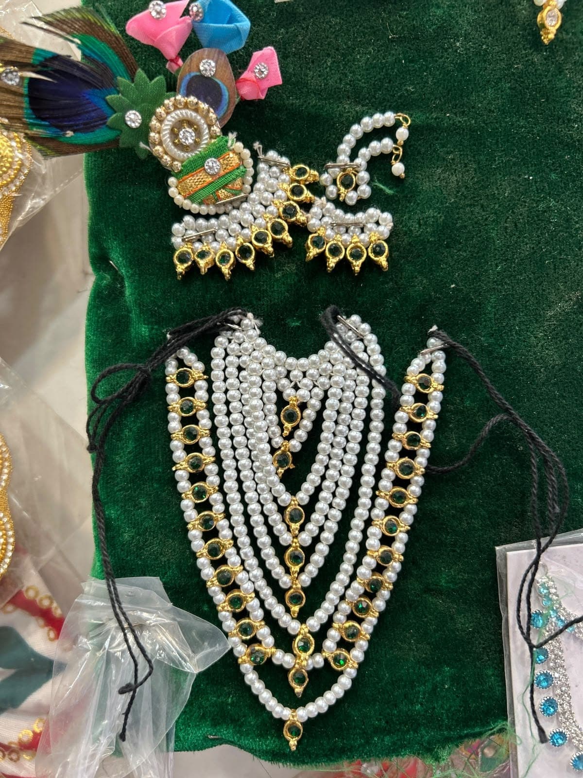 Handcrafted shringar accessories for divine murti decoration by Shyam Shringar